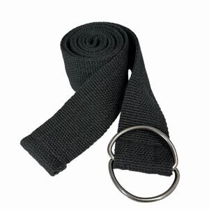Men’s Canvas Web Belt Double D-Ring Buckle Up to 34” Black 41.5x1.75